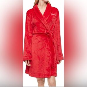 Calvin Klein Plush Red Women's Robe